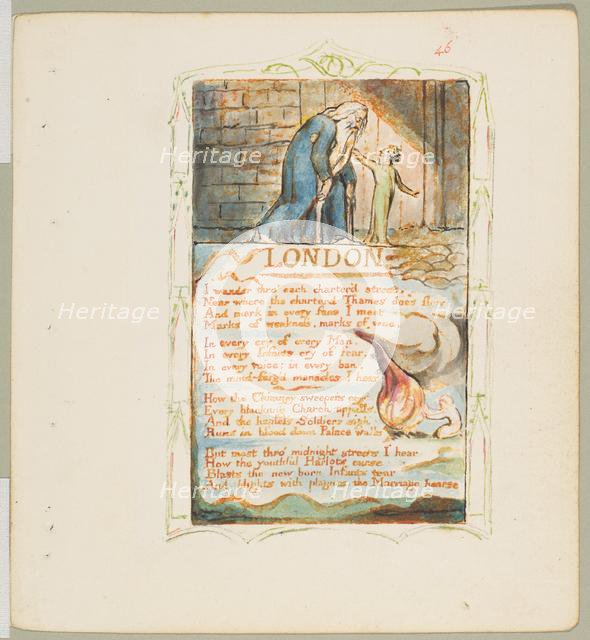 Songs of Innocence and of Experience: London, ca. 1825. Creator: William Blake.