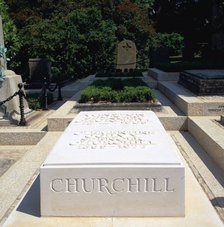Churchill family grave, St Martin's Church, Bladon, Oxfordshire. Artist: Nick Hawkes