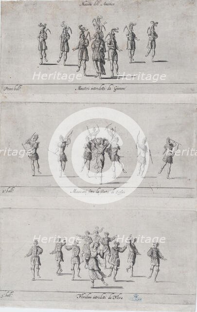 Nations of America ballets, 17th century., 17th century. Creator: Anon.