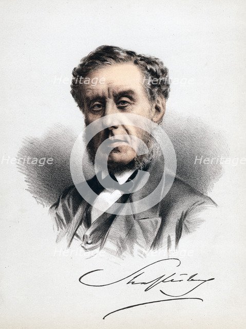 Lord Shaftesbury, English statesman, moral philosopher, philanthropist and factory reformer, c1880. Artist: Anon