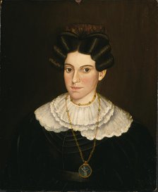 Woman in Black Dress, ca. 1835-1840. Creator: Milton W. Hopkins.