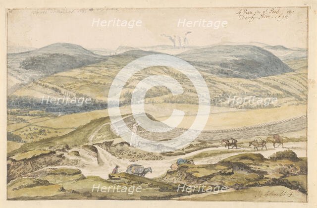 View of the mountains from High Peak in Derbyshire, 1699. Creator: Jan Siberechts.