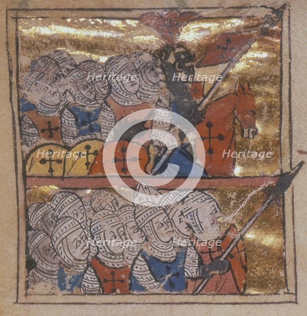 Peter the Hermit leading the Crusades, 1311. Creator: Unknown.