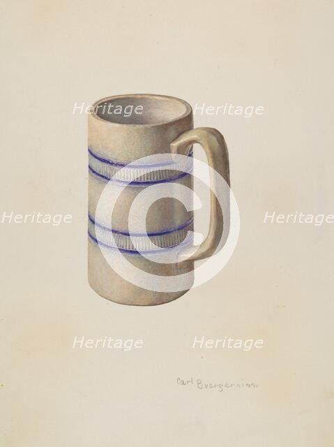 Stone Mug, c. 1939. Creator: Carl Buergerniss.