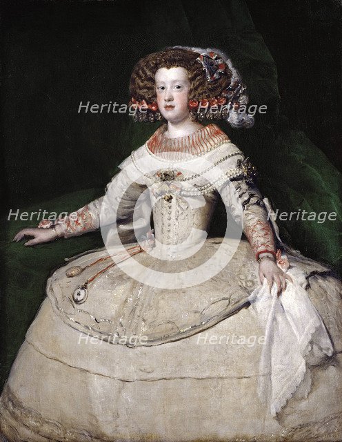The infanta Maria Theresa of Spain, 1650s. Artist: Velàzquez, Diego (1599-1660)