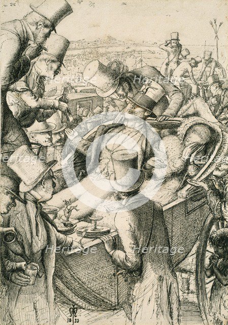 The Race Meeting, or The Gambler, 1853. Artist: John Everett Millais.