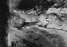 Italian Offensive of the Isonzo; One of fourteen bridges thrown over the Upper Isonzo..., 1917. Creator: Unknown.