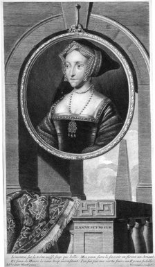 Jane Seymour, Queen Consort of England and third wife of Henry VIII.Artist: Cornelis Vermeulen