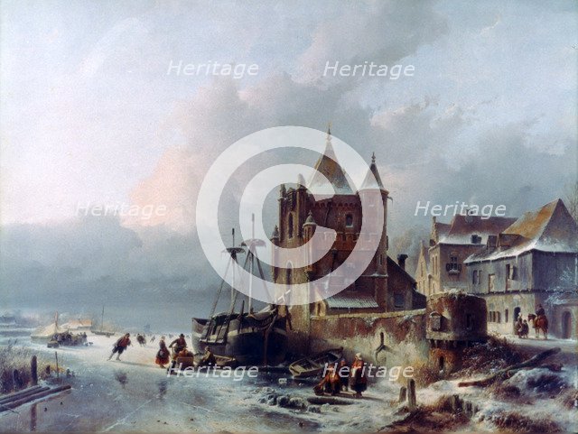 'Frozen River', c1838-1907. Artist: Charles Henri Joseph Leickert