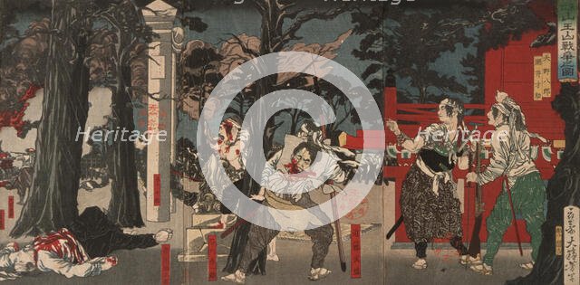 The Battle of Sanno Shrine, 1874. Creator: Tsukioka Yoshitoshi.