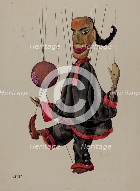 Juggling Marionette, c. 1937. Creator: Elmer Weise.