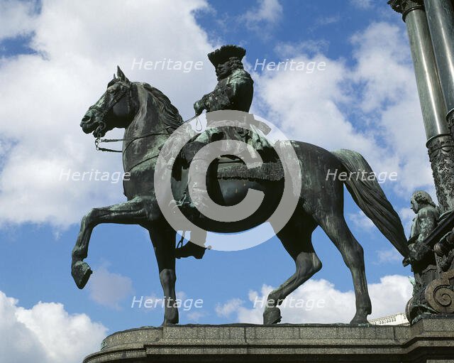 Statue of Ludwig Andreas von Khevenhuller, Vienna, Austria, 1999.  Creator: LTL.