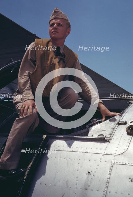At the Naval Air Base, Corpus Christi, Texas, 1942. Creator: Howard Hollem.