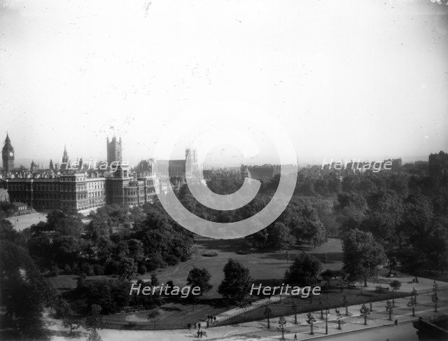 View over St James's Park, London, c1905. Artist: Unknown