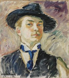 Self-Portrait, 1915. Creator: Kosti Merilainen.