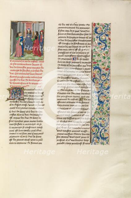 The King of Castile Sending a Messenger to John of Gaunt to Negociate the Marriage...,  c1380s. Creator: Unknown.