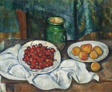 Still Life With Cherries And Peaches, between 1885 and 1887. Creator: Paul Cezanne.