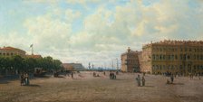 The Palace Square in Saint Petersburg, 1860s. Creator: Vereshchagin, Pyotr Petrovich (1836-1886).