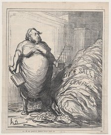 Je ne pourrai jamais laver tout ça, 1872. Creator: Honore Daumier.