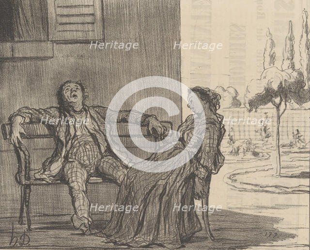 Une Campagne aux environs de Paris, 1858. Creator: Honore Daumier.