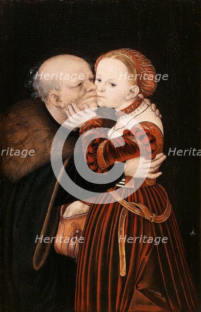 The Ill matched Couple, ca 1530. Creator: Cranach, Lucas, the Elder (1472-1553).