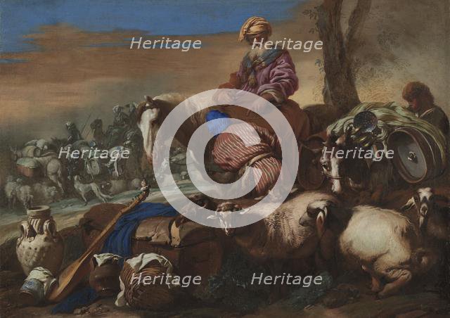 The Oath of Abraham’s Servant, c. 1650-1659. Creator: Giovanni Benedetto Castiglione (Italian, 1609-1664).