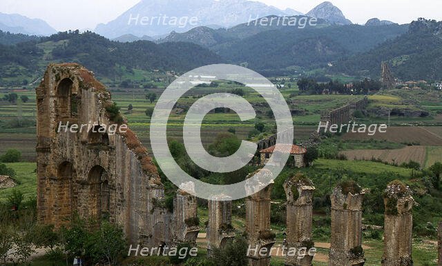 Aspendos Aqueduct, Turkey, 2019. Creator: Ethel Davies.
