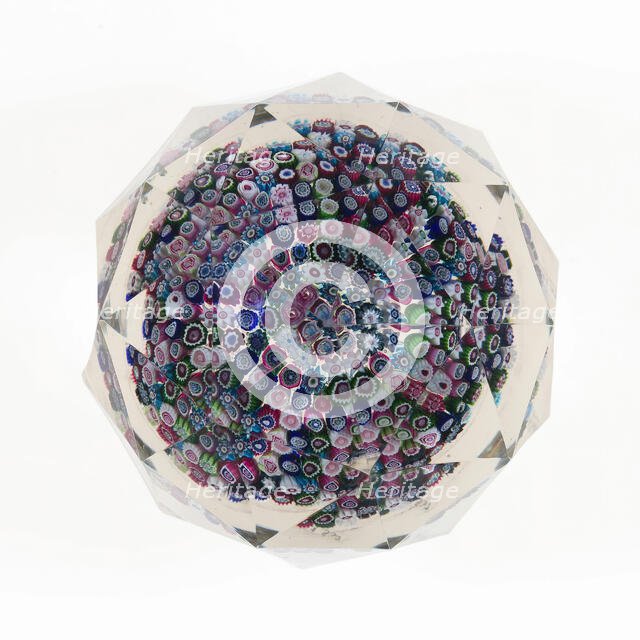 Paperweight, Clichy, c. 1845-60. Creator: Clichy Glassworks.