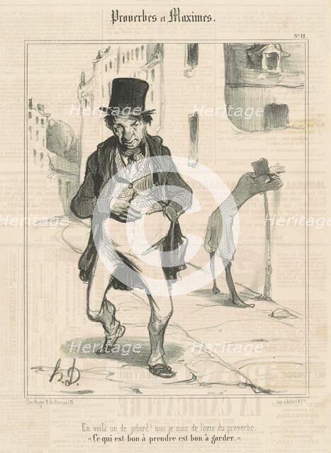 En voila un de jobard! ..., 19th century. Creator: Honore Daumier.