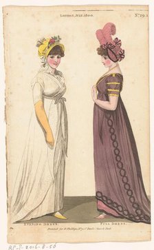Magazine of Female Fashions of London and Paris, No. 29.1: London, July. 1800: Evening Dre..., 1800. Creator: Unknown.