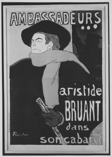 Ambassadeurs: Aristide Bruant, 1892., 1892. Creator: Henri de Toulouse-Lautrec.