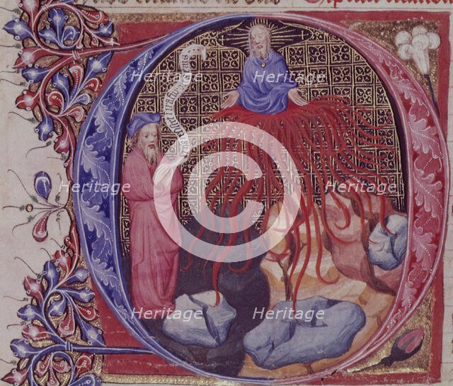 Nahum predicting the destruction of Nineveh, c1405-c1415. Creator: Unknown.