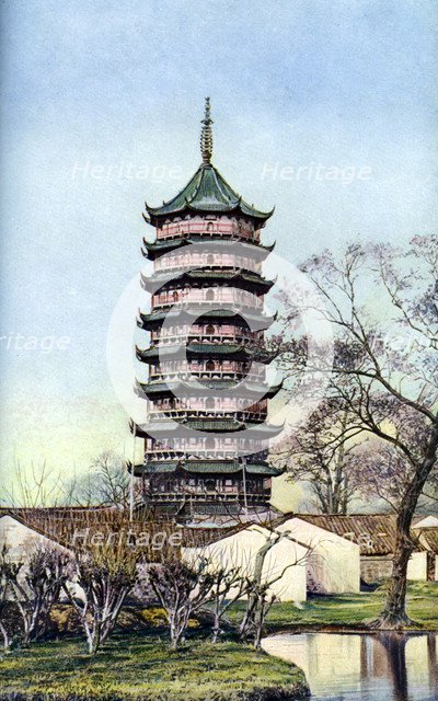 Beisi Pagoda, Suzhou, Jiangsu Province, China, c1924Artist: Ernest Peterffy