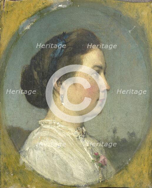 Portrait of Catharina Hendrika Horn, the Artist's Wife, c.1867. Creator: Jacob Henricus Maris.