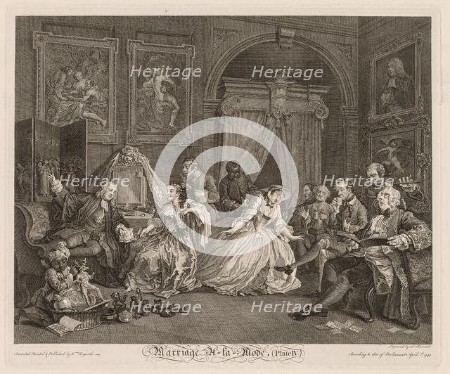Marriage à la Mode: The Toilet Scene, 1745. Creator: William Hogarth (British, 1697-1764).