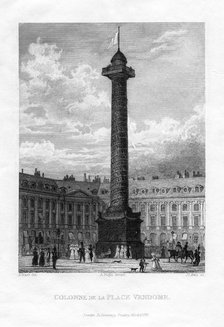 The Vendome Column, Place Vendome, Paris, 1829. Artist: J Lewis
