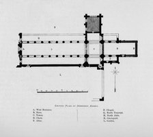 'Ground Plan of Jedburgh Abbey', 1897. Artist: Unknown.