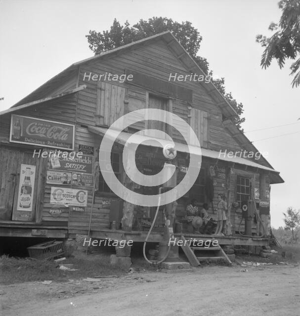 Daughter of white tobacco sharecropper at country..., Person County, North Carolina, 1939. Creator: Dorothea Lange.