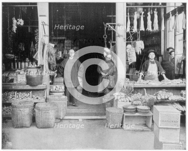Chinatown, San Francisco, late 19th century.Artist: John L Stoddard