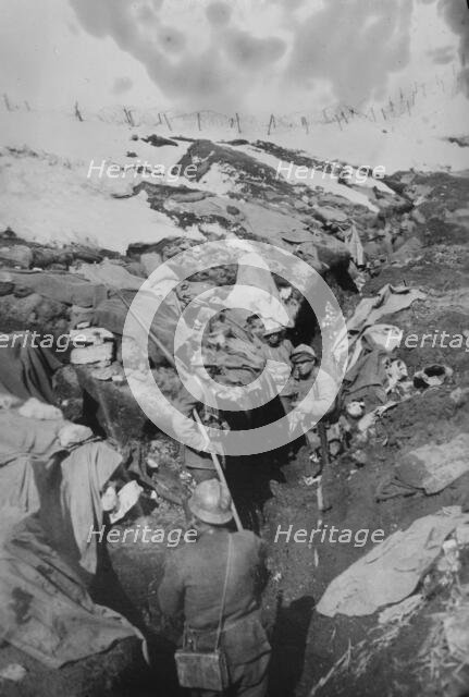 Italy, 1st line trenches, 7July 1918. Creator: Bain News Service.