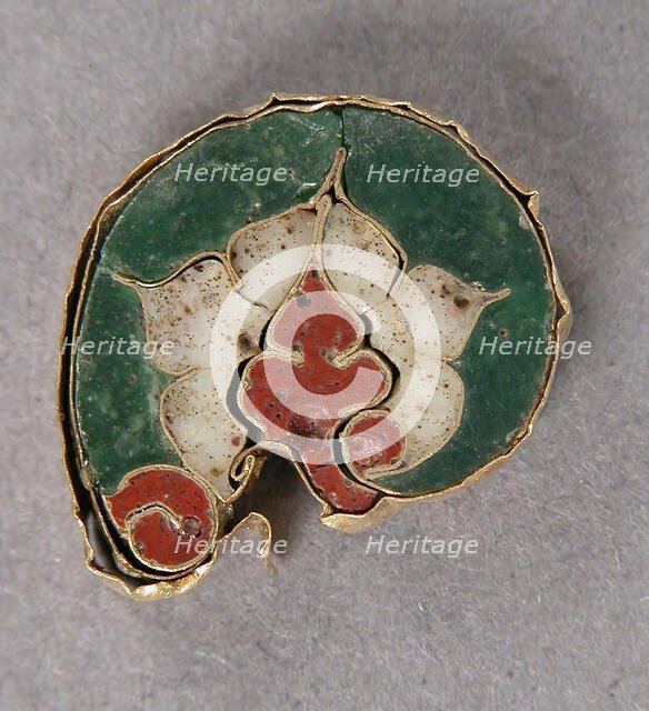 Fragment with a Leaf Motif, Byzantine, 10th century. Creator: Unknown.