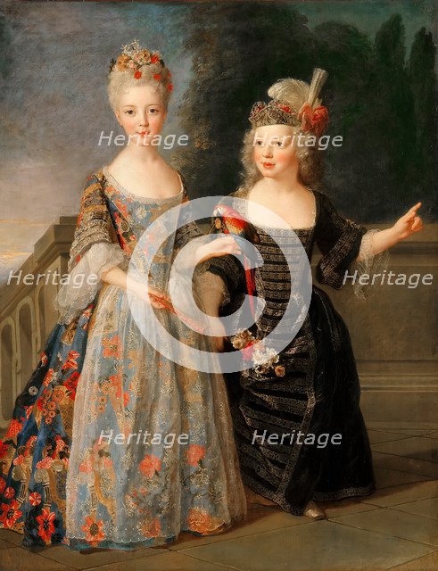Catherine-Eléonore-Eugènie de Béthisy, future Princess of Montauban, and her brother Eugène de Béthi Artist: Belle, Alexis Simon (1674-1734)