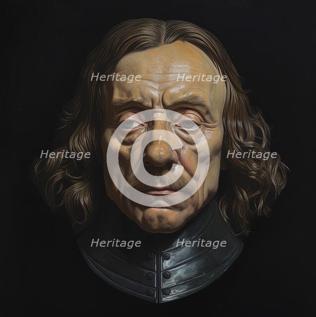 AI IMAGE - Portrait of Oliver Cromwell, 1650s, (2023). Creator: Heritage Images.