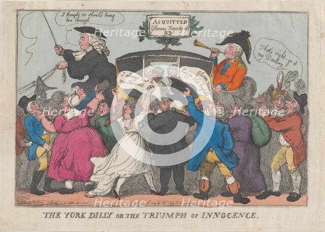 The York Dilly or The Triumph of Innocence, February 26, 1809., February 26, 1809. Creator: Thomas Rowlandson.