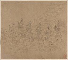 Album of Daoist and Buddhist Themes: Procession of Daoist Deities: Leaf 23, 1200s. Creator: Unknown.