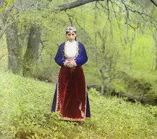 Armenian woman in national costume, Artvin, between 1905 and 1915. Creator: Sergey Mikhaylovich Prokudin-Gorsky.