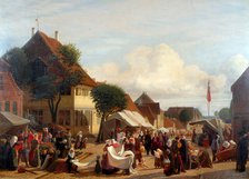 Market day in Fredericia, 1830-1882. Creator: Hans Jorgen Hammer.