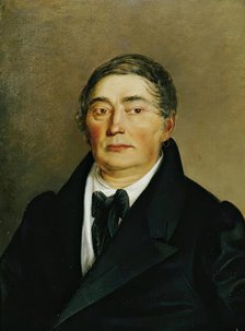 Portrait of a gentleman, 1841. Creator: Josef Holzl.