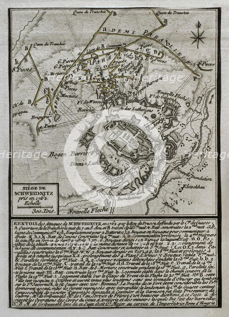 Seven Years War (1756-1763): Third Silesian War - Siege of Schweidnitz (1762), 1765. Creator: Jean de Beaurain.
