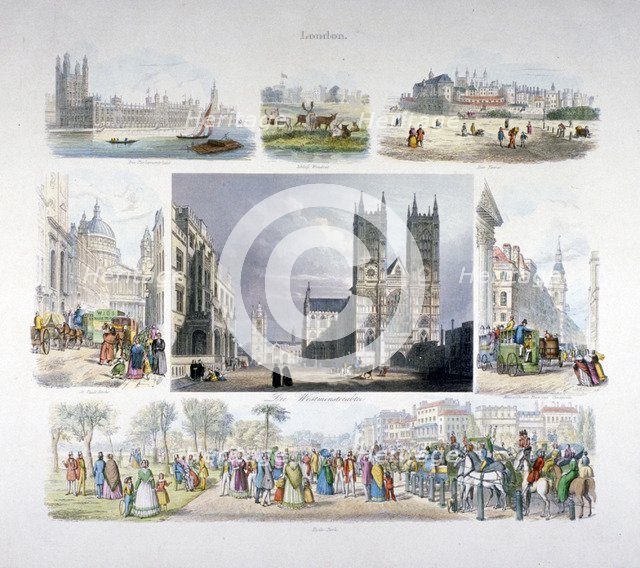 Views of London, c1845. Artist: Anon
